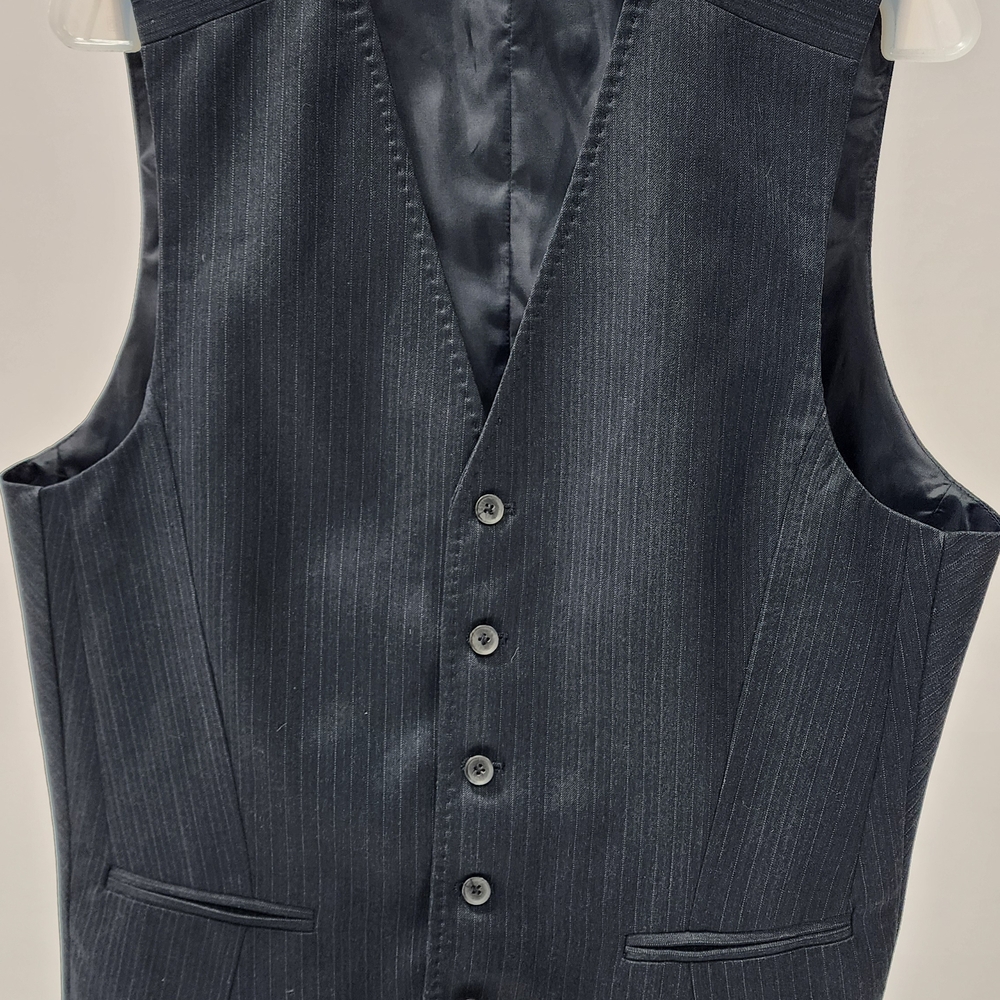 INC International Concepts Charcoal Pinstripe Vest